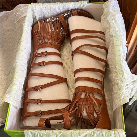 Sam Edelman Brown Gardenia Gladiator Sandals Sz 9 1/2 M BNIB - Picture 3 of 9